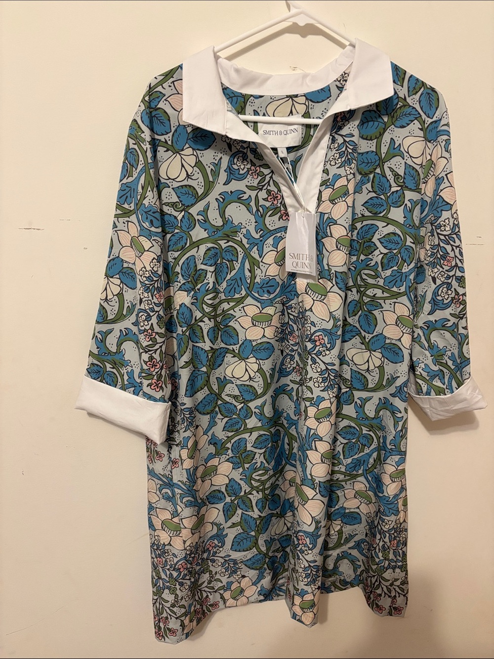 Smith & Quinn Blue Floral Collared Dress